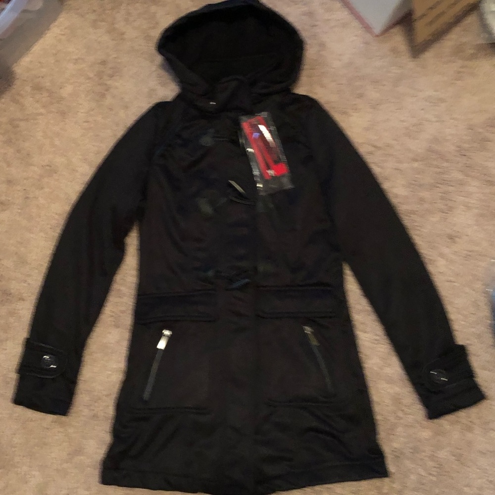 Yoki Sherpa-Lined Toggle Anorak Hooded Jacket - S